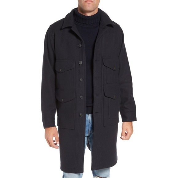 Filson Long Cruiser Navy Coat USA Wool Ranch - Picture 2 of 6